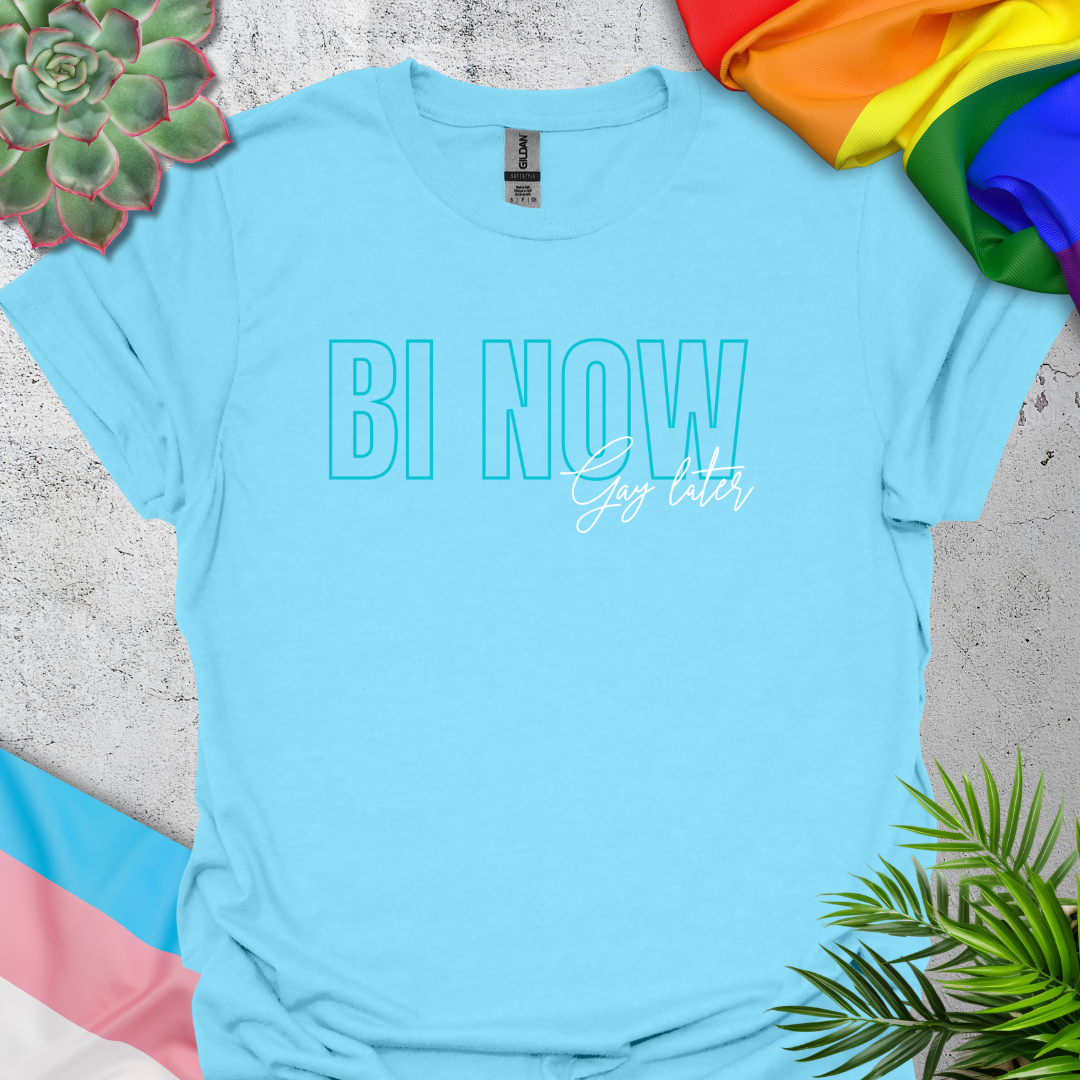 Bi Now, Gay Later (blue)