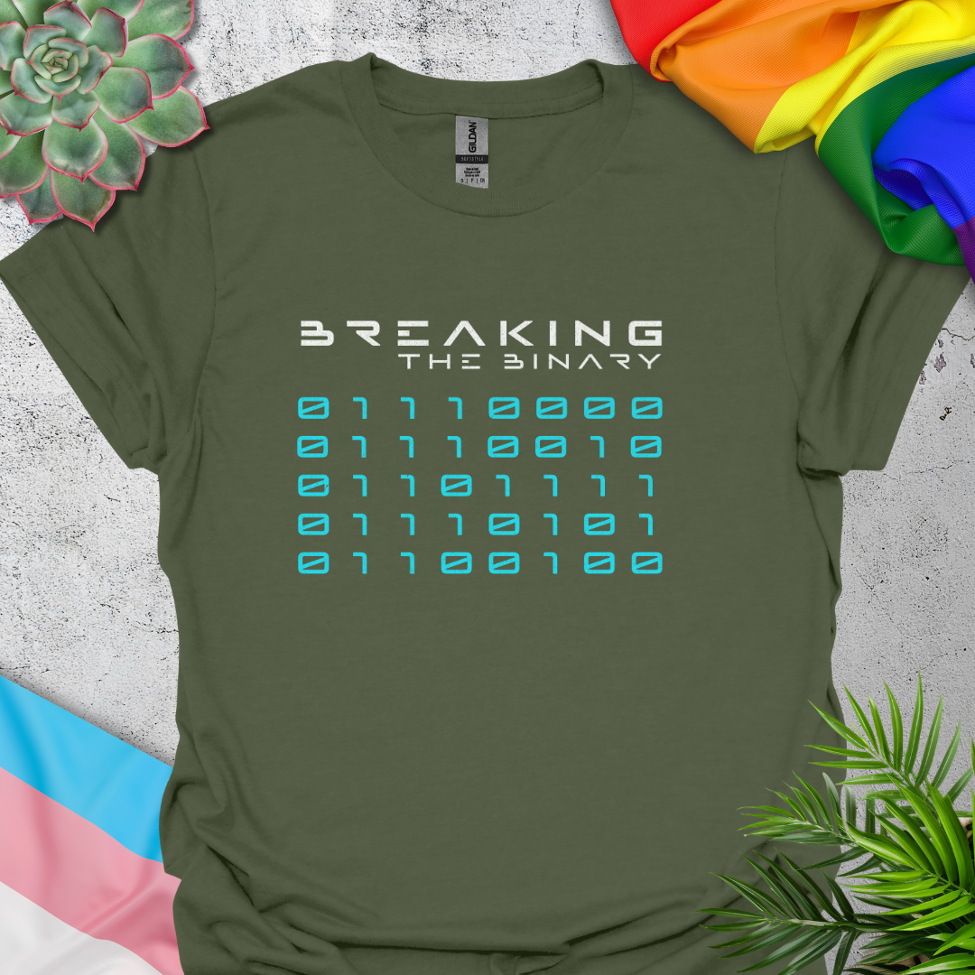 Breaking The Binary (Proud in binary code) (blue)