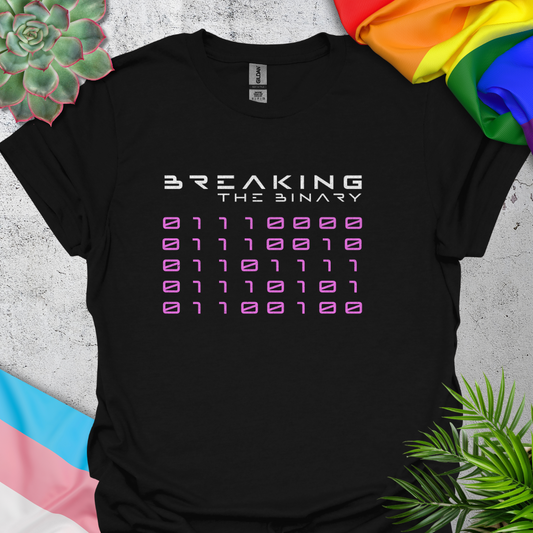 Breaking The Binary (Proud in binary code) (pink)