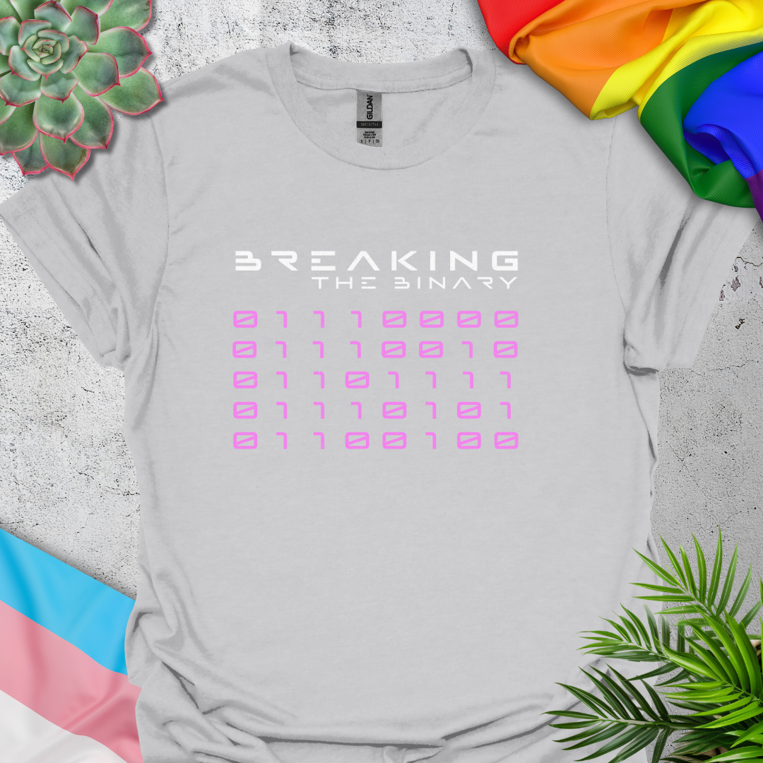 Breaking The Binary (Proud in binary code) (pink)