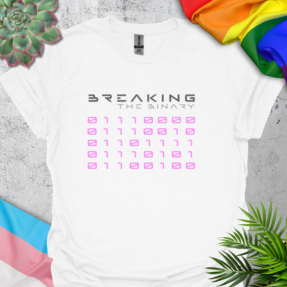 Breaking The Binary (Proud in binary code) (pink)