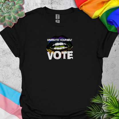 Unmute Yourself. Vote. (rainbow lips)